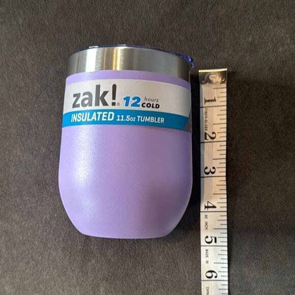 Zak! Purple Insulated 11.5oz 340ml Wine or Drink Tumbler 12 Hours Cold BPA Free - Picture 8 of 9